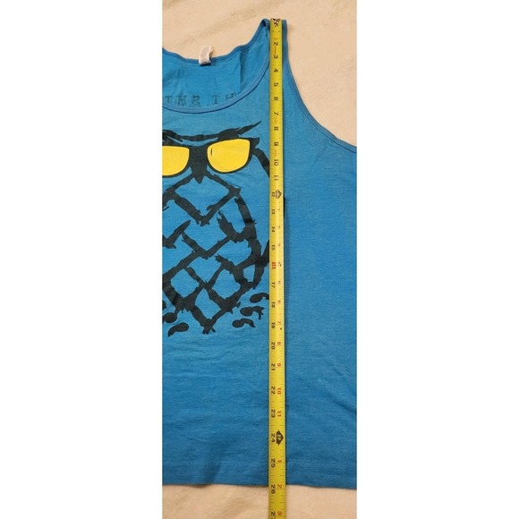 NIGHT SHIFT BREWING EVERETT, MA BLUE TANK TOP WITH OWL LOGO SIZE MEDIUM - Picture 6 of 6
